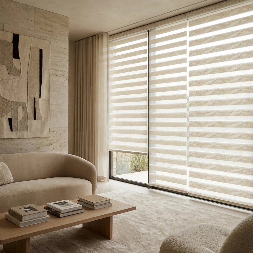 Zebra Blinds Installation in Modern Toronto Living Room